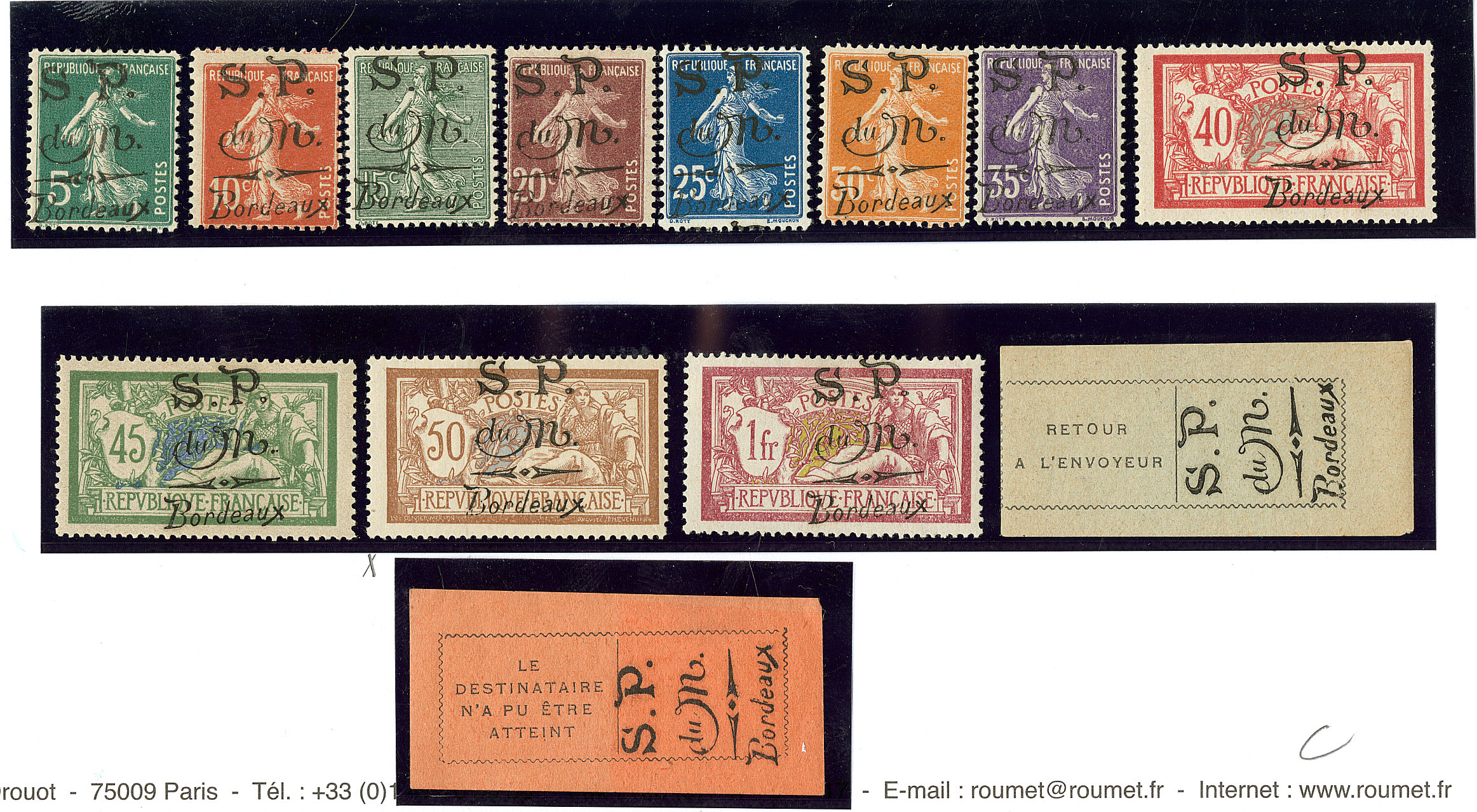 postes du montenegro en france Stamp Auctions